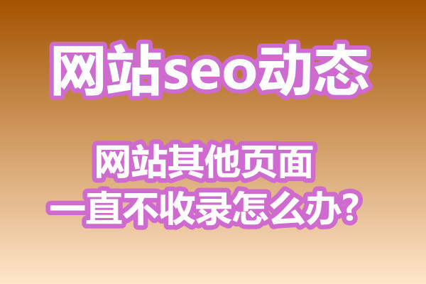 网站其他页面一直不收录怎么办?