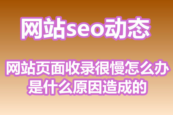 网站页面收录很慢怎么办？是什么原因造成的？