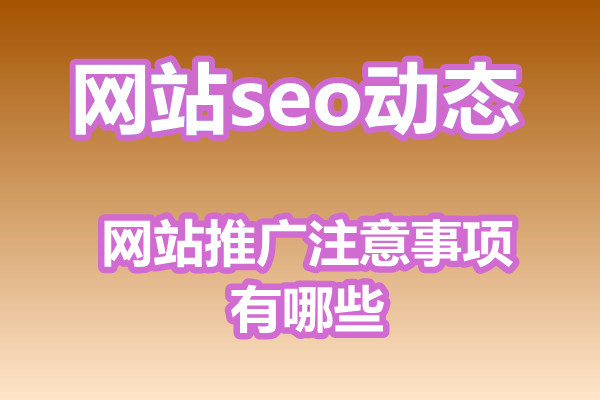 【seo优化知识】网站推广注意事项有哪些?