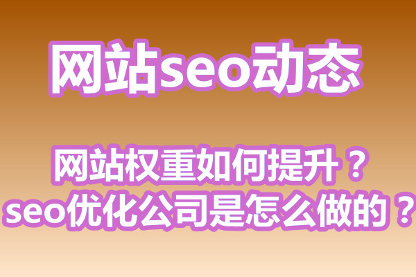 网站权重如何提升？seo优化公司是怎么做的？