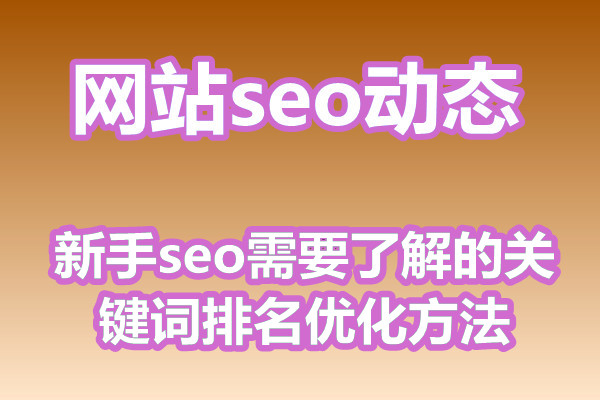 新手seo需要了解的关键词排名优化方法