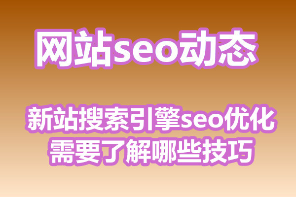 新站搜索引擎seo优化需要了解哪些技巧?