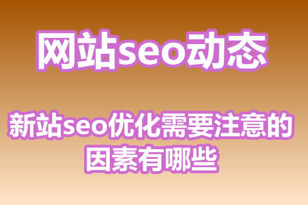 新站seo优化需要注意的因素有哪些?