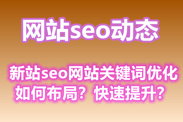 新站seo网站关键词优化如何布局？快速提升？